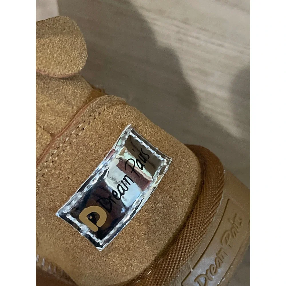 Dream Paris Kids Boys Girls Cute Animal Faux Sherpa Lining Winter Boots Size 10